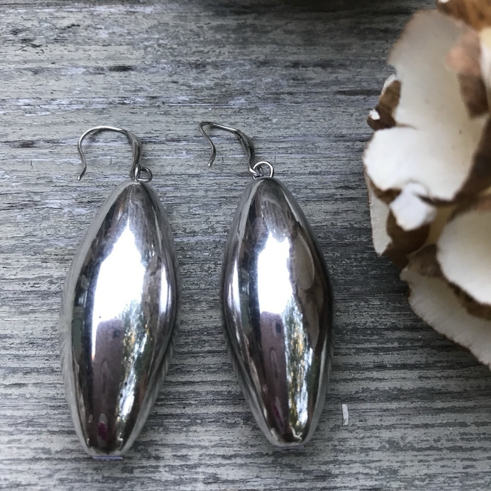 Melting Drops Silver Earrings